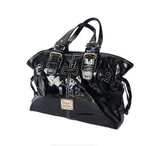 Dooney & Bourke Black Patent Leather Chiara Bag